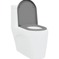vidaXL Toiletzitting Grijs 49 x 36 x 4 cm Duroplast