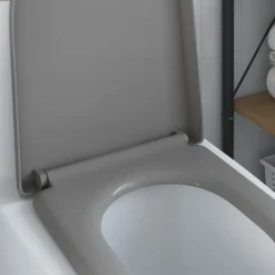 vidaXL Toiletzitting Grijs 49 x 36 x 4 cm Duroplast