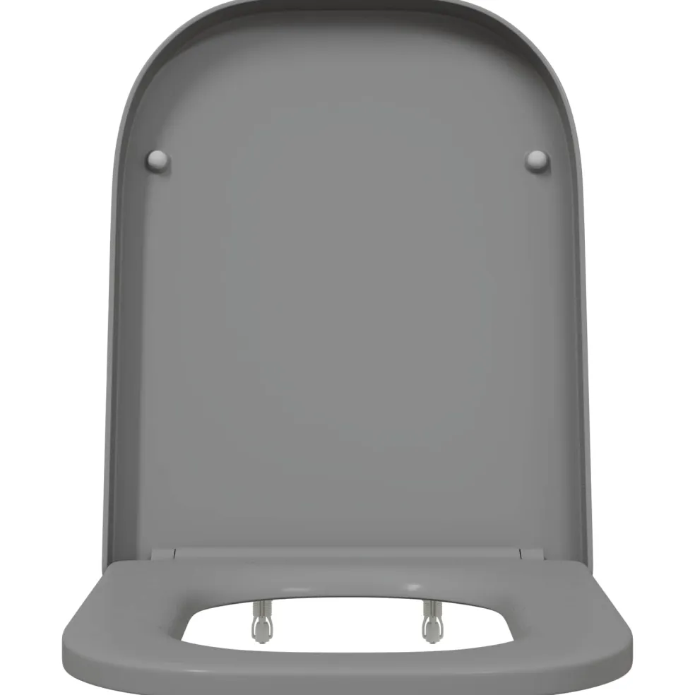 vidaXL Toiletzitting Grijs 47,5 x 35 x 3,6 cm Duroplast