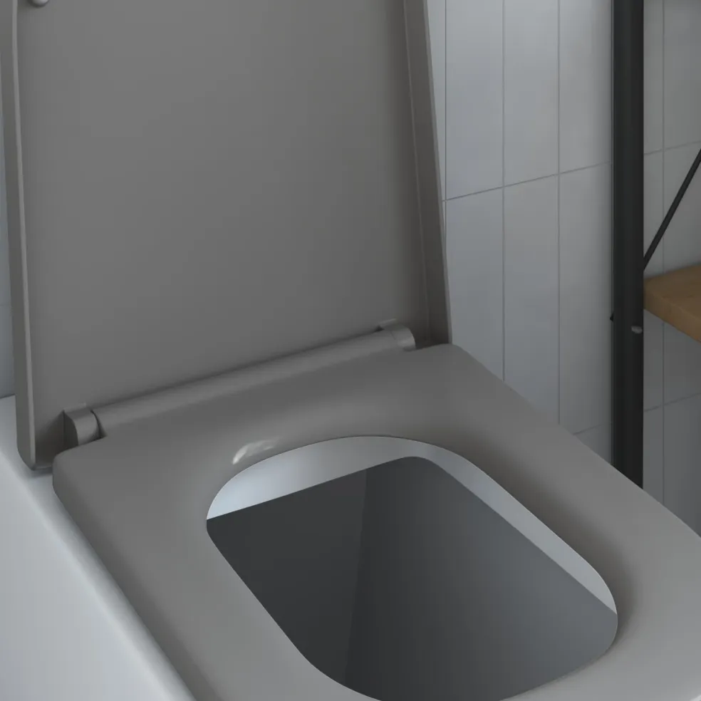 vidaXL Toiletzitting Grijs 47,5 x 35 x 3,6 cm Duroplast