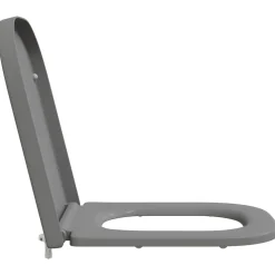 vidaXL Toiletzitting Grijs 47,5 x 35 x 3,6 cm Duroplast