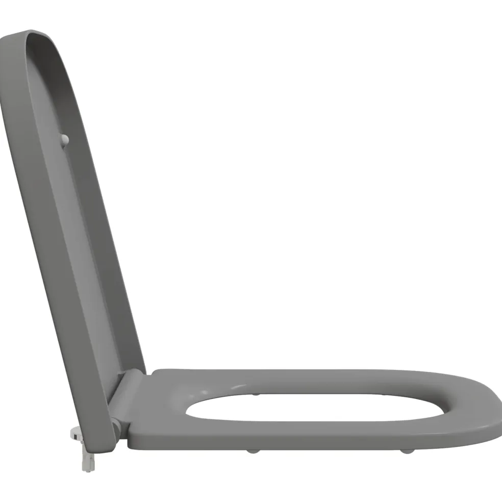 vidaXL Toiletzitting Grijs 47,5 x 35 x 3,6 cm Duroplast