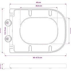 vidaXL Toiletzitting Grijs 47,5 x 35 x 3,6 cm Duroplast