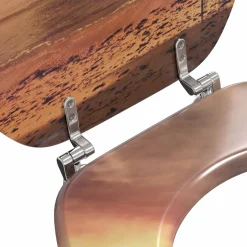 vidaXL Toiletzitting Oranje 44 x 38 cm Bewerkt hout