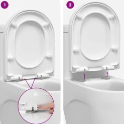 vidaXL Toiletzitting Verstelbaar Wit 48 x 36,5 x 4,5 cm Polypropyleen