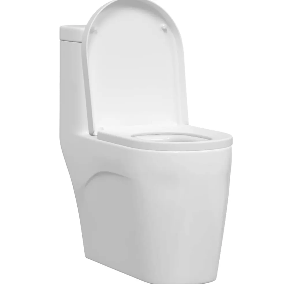 vidaXL Toiletzitting Verstelbaar Wit 48 x 36,5 x 4,5 cm Polypropyleen