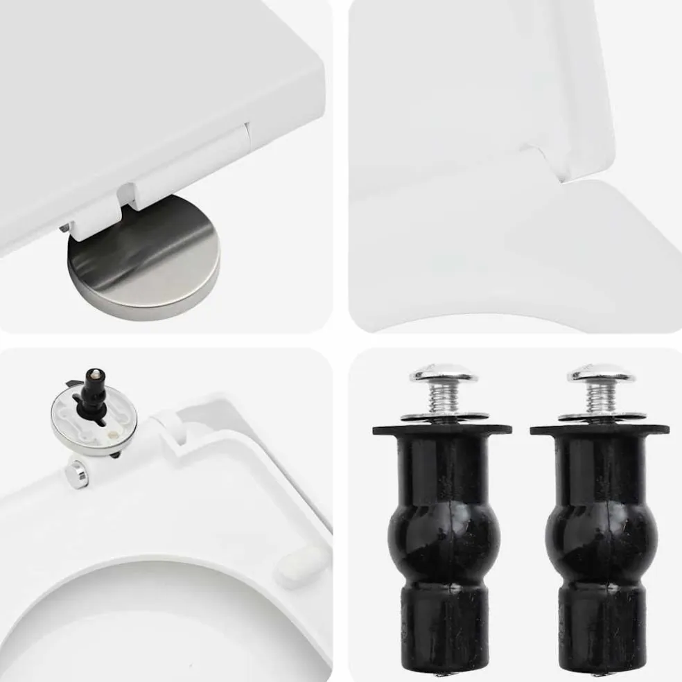 vidaXL Toiletzitting Verstelbaar Wit 48 x 36,5 x 4,5 cm Polypropyleen