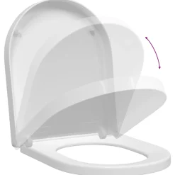 vidaXL Toiletzitting Verstelbaar Wit 48 x 36,5 x 4,5 cm Polypropyleen
