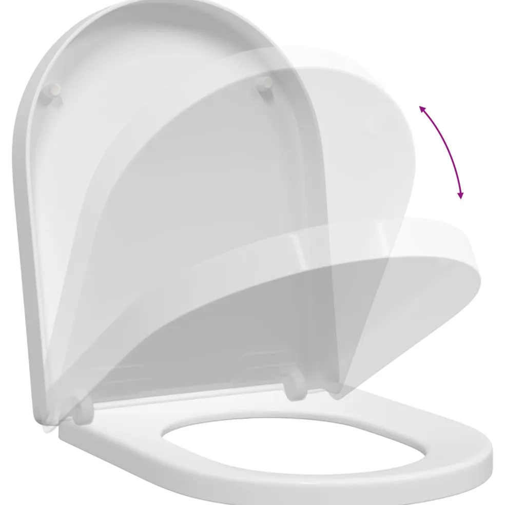 vidaXL Toiletzitting Verstelbaar Wit 48 x 36,5 x 4,5 cm Polypropyleen