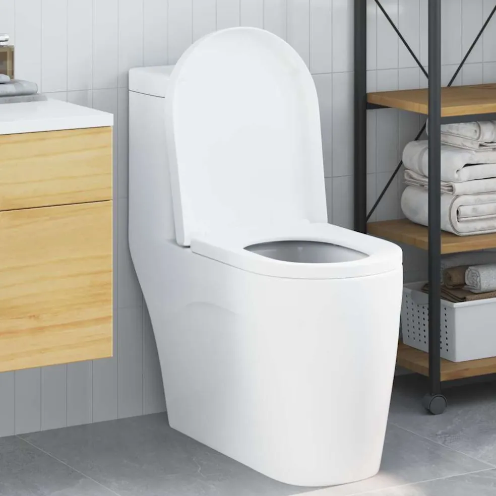 vidaXL Toiletzitting Verstelbaar Wit 48 x 36,5 x 4,5 cm Polypropyleen