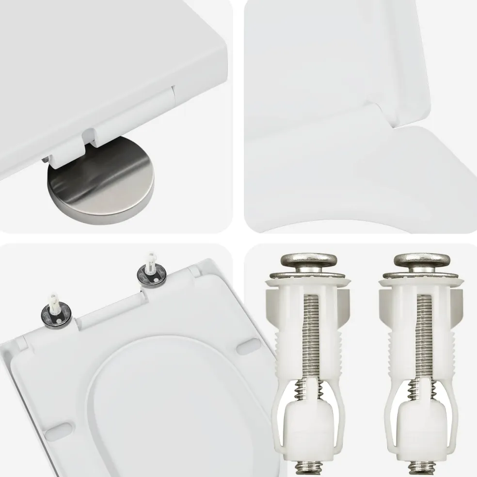 vidaXL Toiletzitting Wit 49 x 36 x 4 cm Duroplast