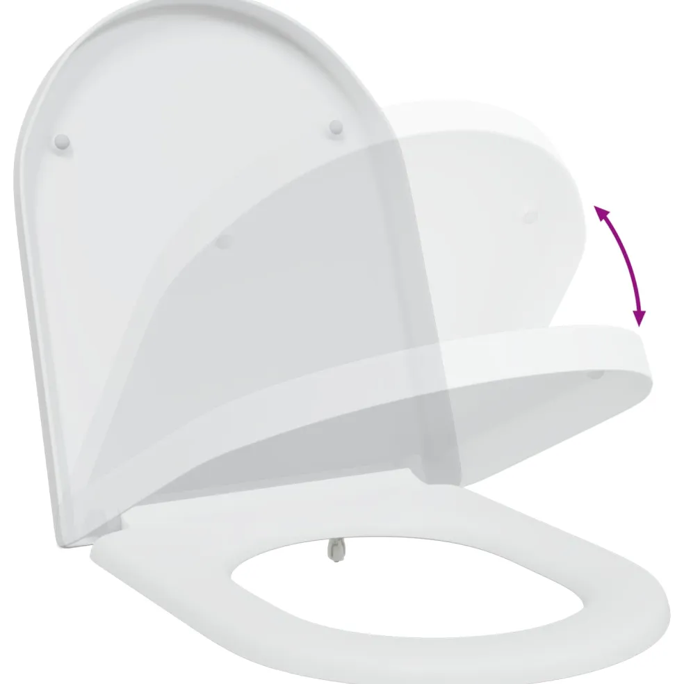 vidaXL Toiletzitting Wit 49 x 36 x 4 cm Duroplast
