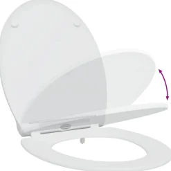 vidaXL Toiletzitting Wit 45,5 x 37,5 x 3,8 cm Duroplast