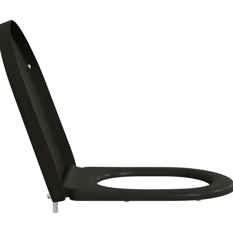 vidaXL Toiletzitting Zwart 49 x 36 x 4 cm Duroplast