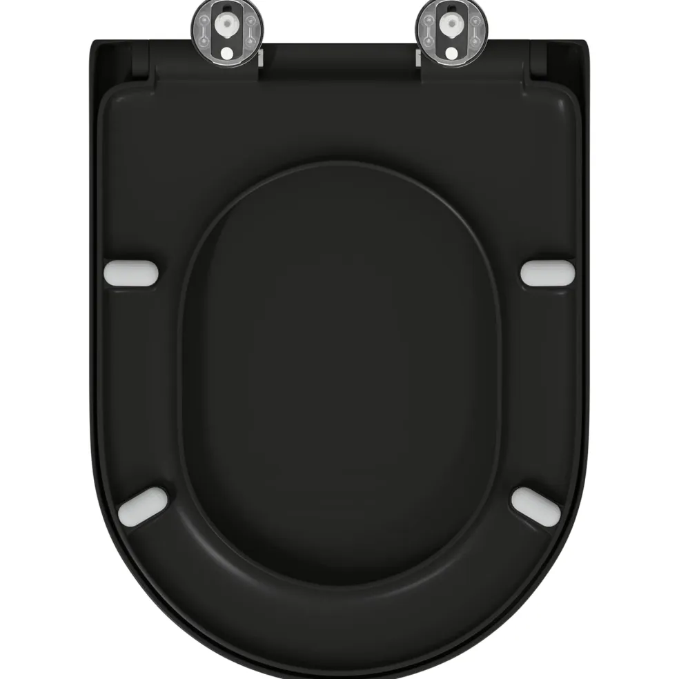 vidaXL Toiletzitting Zwart 49 x 36 x 4 cm Duroplast