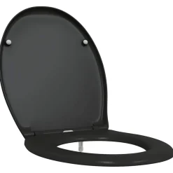 vidaXL Toiletzitting Zwart 47 x 37 x 4 cm Duroplast