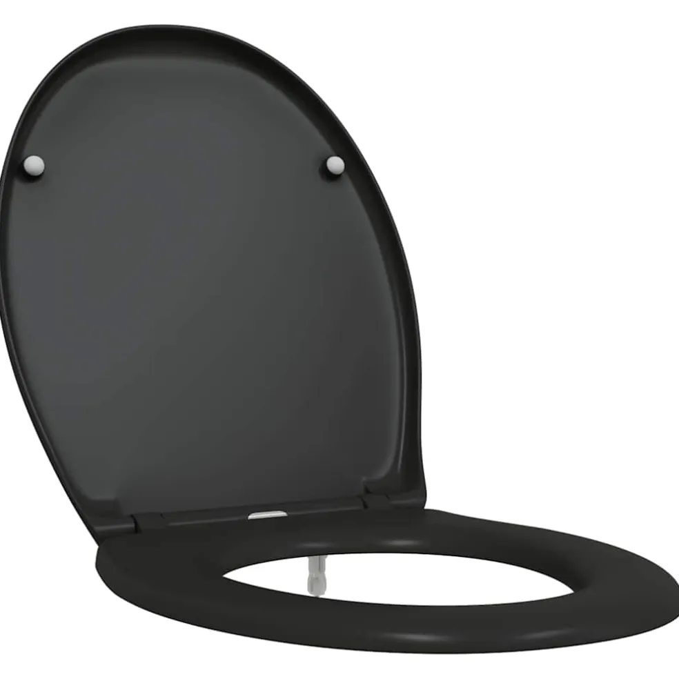 vidaXL Toiletzitting Zwart 47 x 37 x 4 cm Duroplast