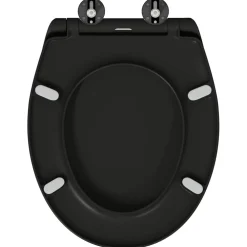 vidaXL Toiletzitting Zwart 47 x 37 x 4 cm Duroplast
