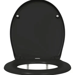 vidaXL Toiletzitting Zwart 47 x 37 x 4 cm Duroplast