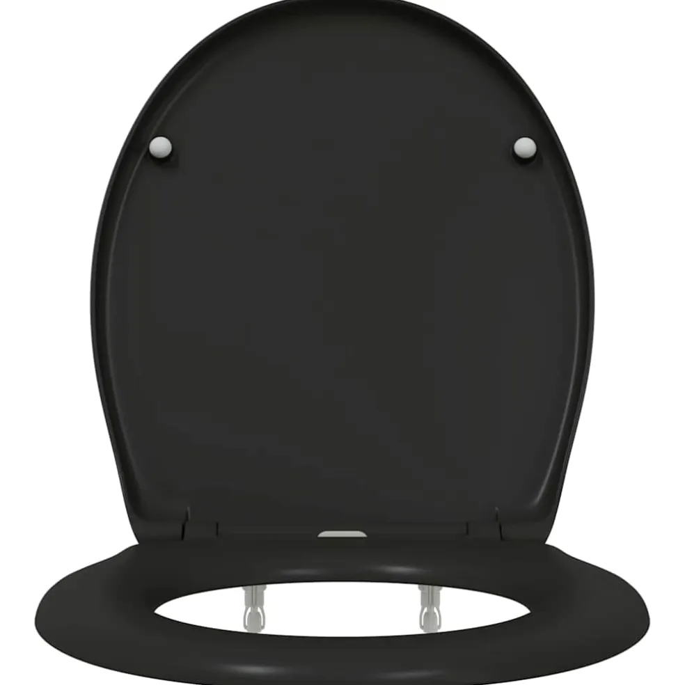vidaXL Toiletzitting Zwart 47 x 37 x 4 cm Duroplast