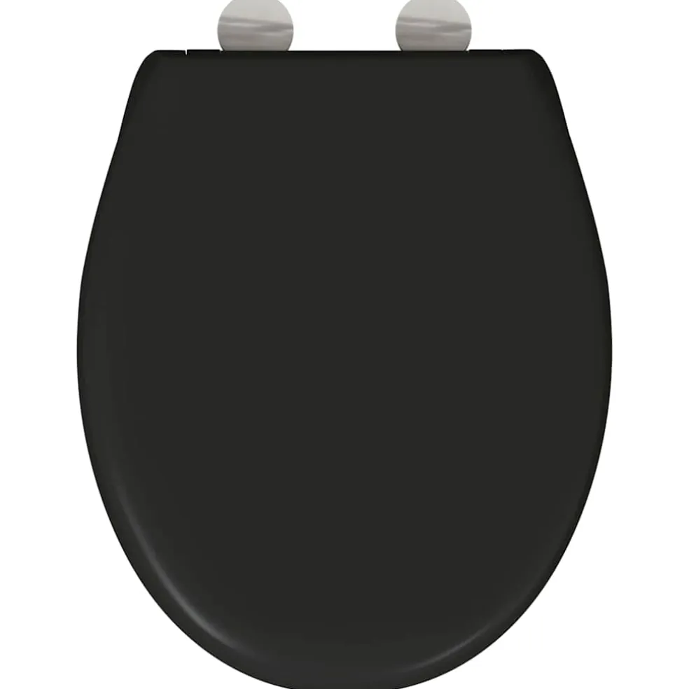 vidaXL Toiletzitting Zwart 47 x 37 x 4 cm Duroplast