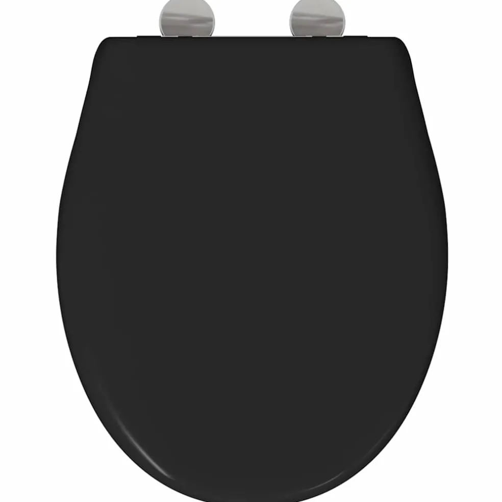 vidaXL Toiletzitting Zwart 47 x 37 x 4 cm Duroplast