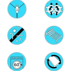 vidaXL Topmatras ei-profiel 6 cm koudschuim 80x200 cm