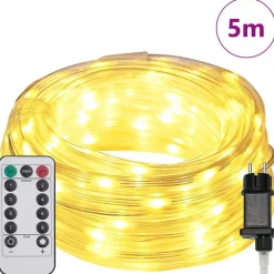 vidaXL Touwenlicht met 120 LED Warmwit 5 m PVC