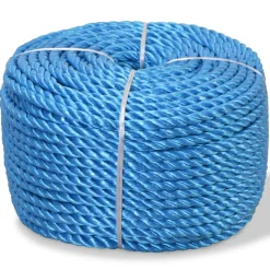 vidaXL Touw gedraaid 10 mm 100 m polypropyleen blauw