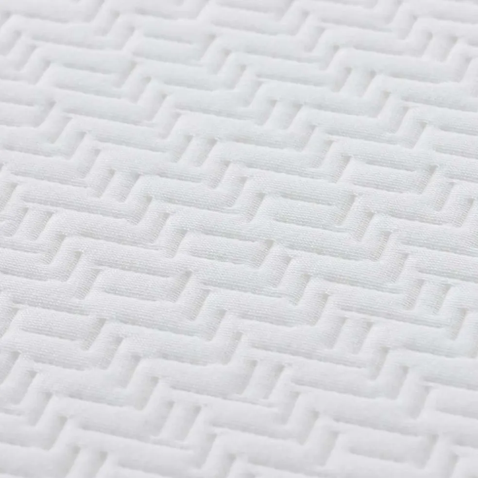 vidaXL Traagschuimmatras Medium 80 x 160 cm Wit en Grijs
