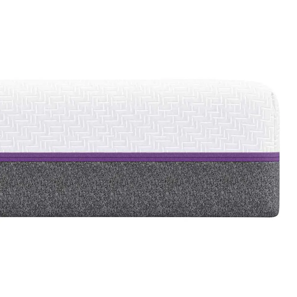 vidaXL Traagschuimmatras Medium 80 x 160 cm Wit en Grijs