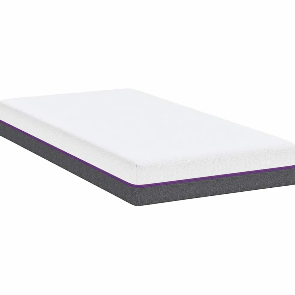 vidaXL Traagschuimmatras Medium 80 x 160 cm Wit en Grijs
