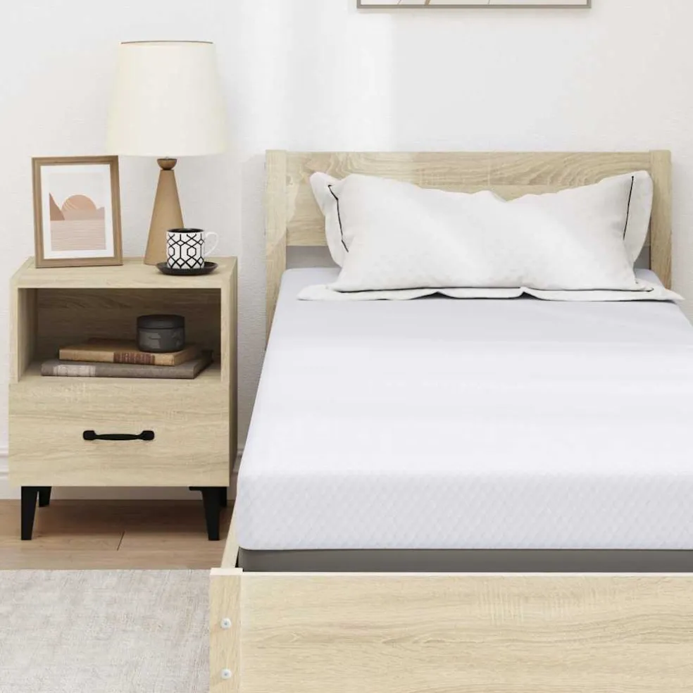 vidaXL Traagschuimmatras topper 70 x 200 cm Thick Stof-100% polyester