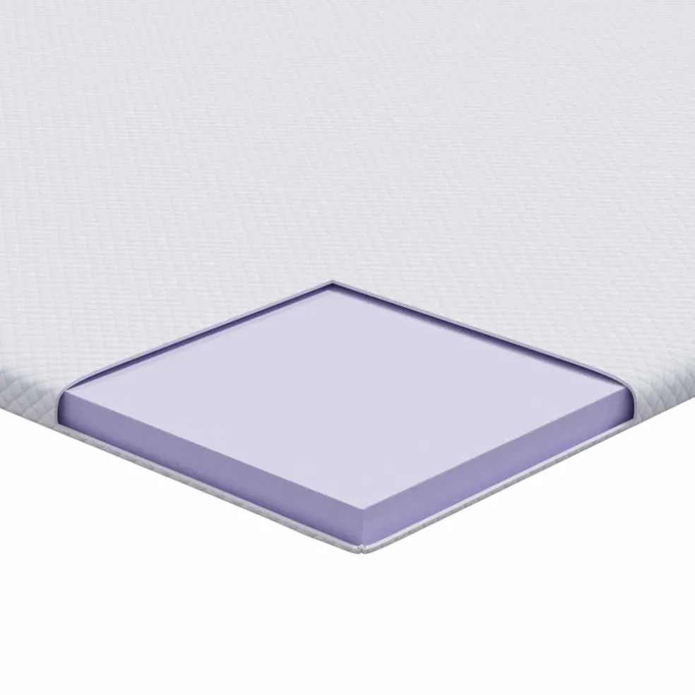 vidaXL Traagschuimmatras topper 80 x 200 cm Thick Stof-100% polyester