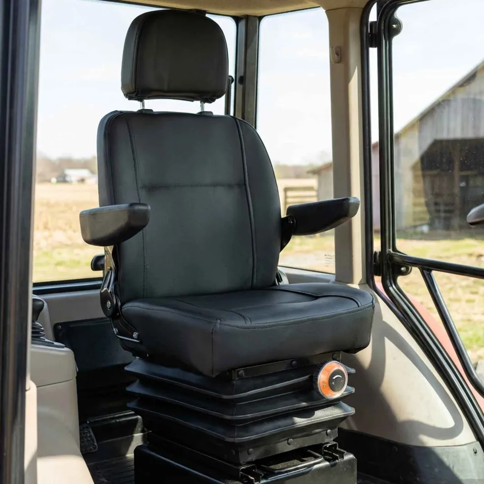 vidaXL Tractorstoel met ophangingsysteem Zwart 56 x 57 x 87 cm