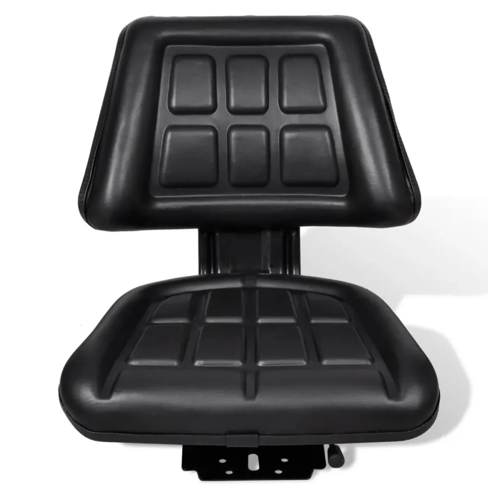 vidaXL Tractorstoel met rugleuning zwart
