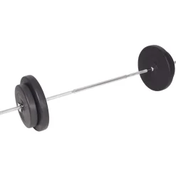 vidaXL Trainingsbank met gewichtenrek en halterset 90 kg