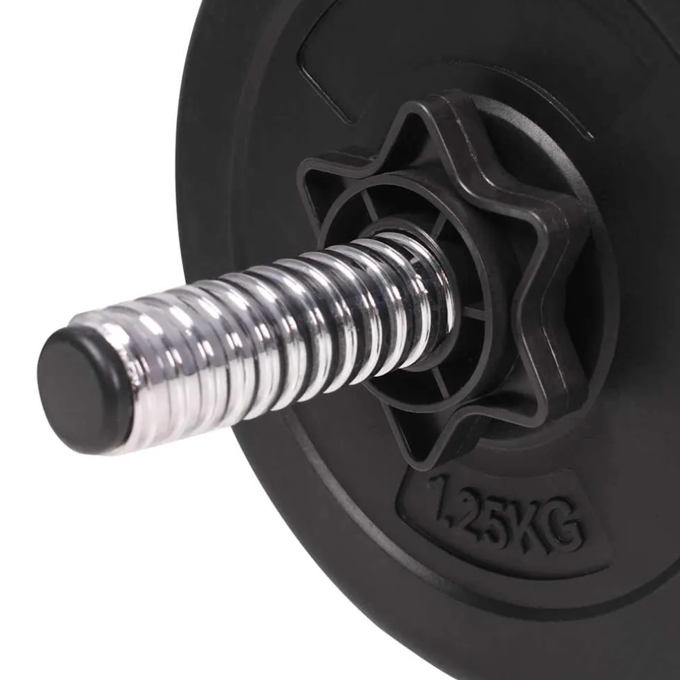 vidaXL Trainingsbank met gewichtenrek en halterset 90 kg