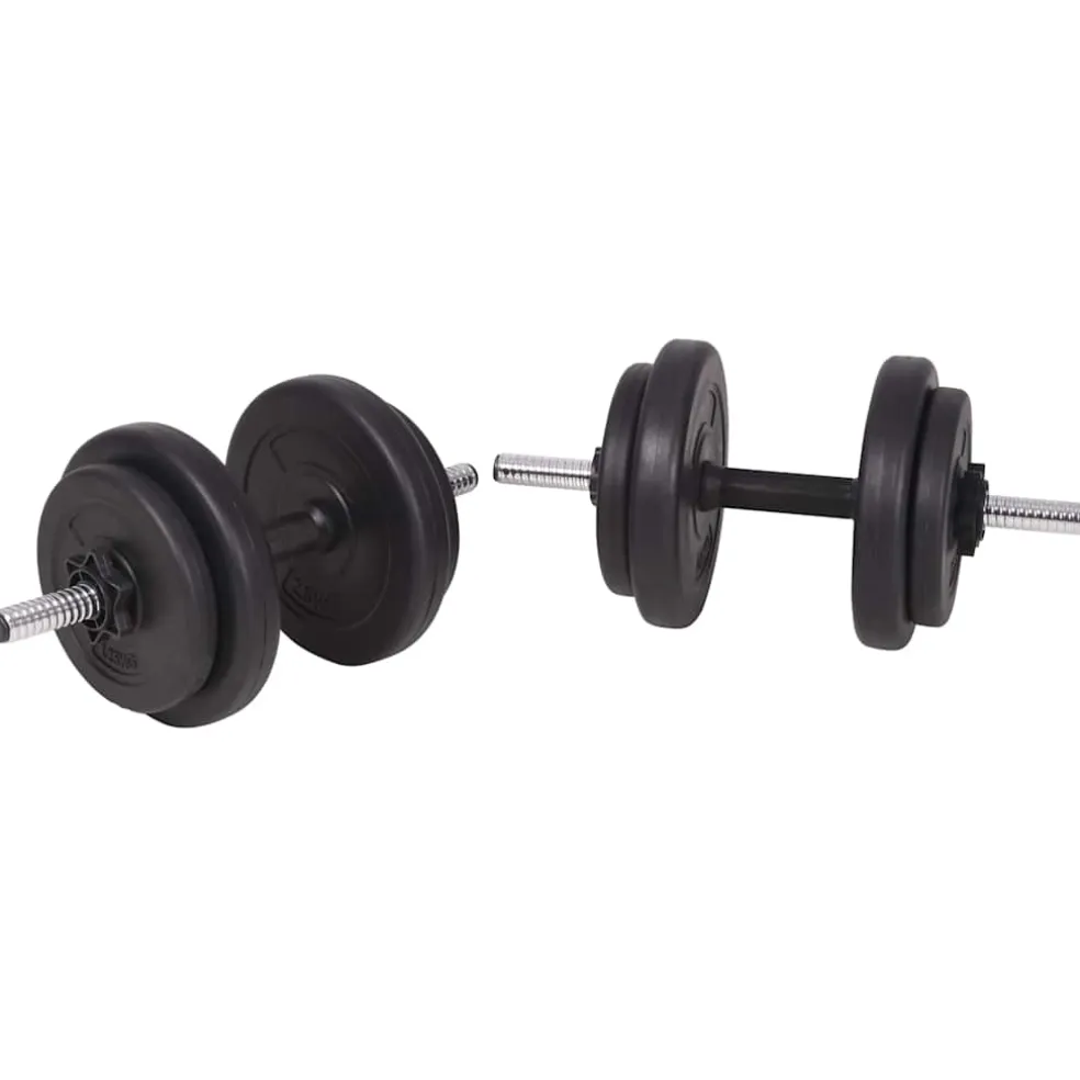 vidaXL Trainingsbank met gewichtenrek en halterset 90 kg