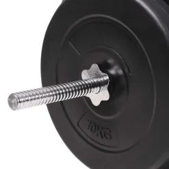 vidaXL Trainingsbank met gewichtenrek en halterset 90 kg