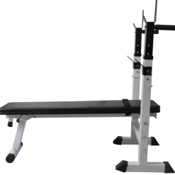 vidaXL Trainingsbank met gewichtenrek en halterset 60,5 kg