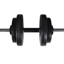 vidaXL Trainingsbank met gewichtenrek en halterset 60,5 kg