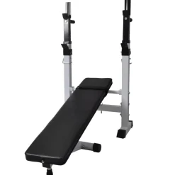 vidaXL Trainingsbank met gewichtenrek en halterset 60,5 kg