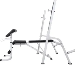 vidaXL Trainingsbank met gewichtenrek en halterset 60,5 kg