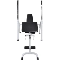 vidaXL Trainingsbank met gewichtenrek en halterset 90 kg