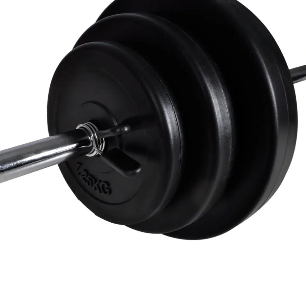 vidaXL Trainingsbank met halterset 30,5 kg