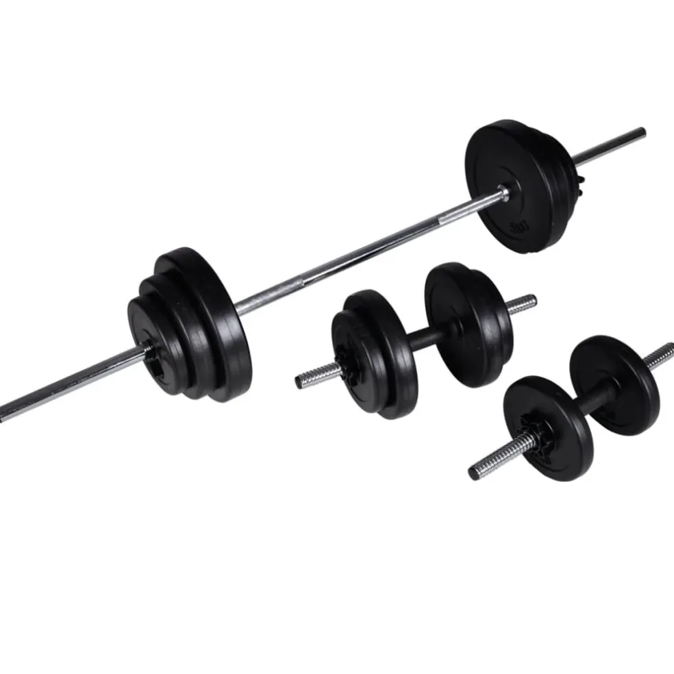 vidaXL Trainingsbank met halterset 30,5 kg