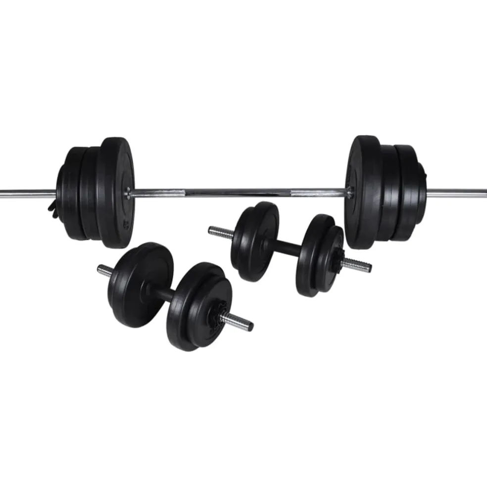 vidaXL Trainingsbank met halterset 60,5 kg