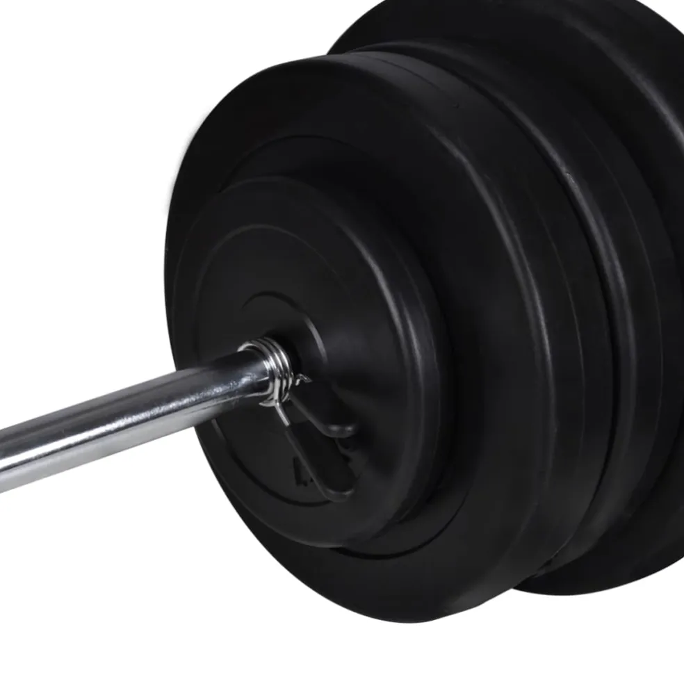 vidaXL Trainingsbank met halterset 60,5 kg