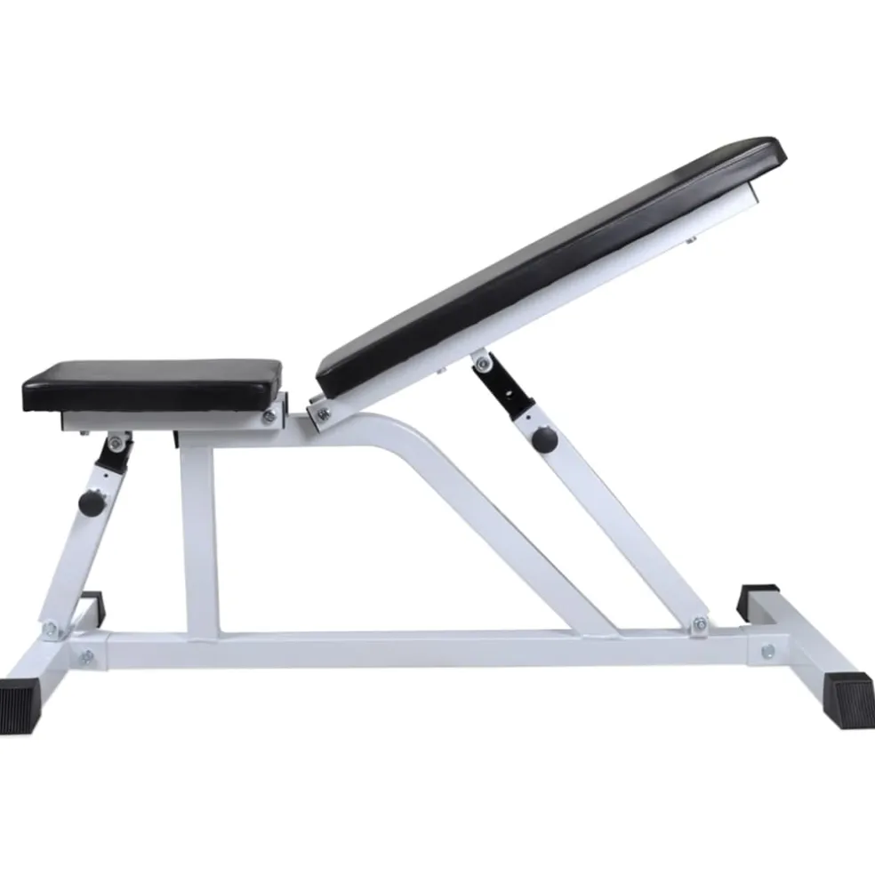 vidaXL Trainingsbank met halterset 60,5 kg